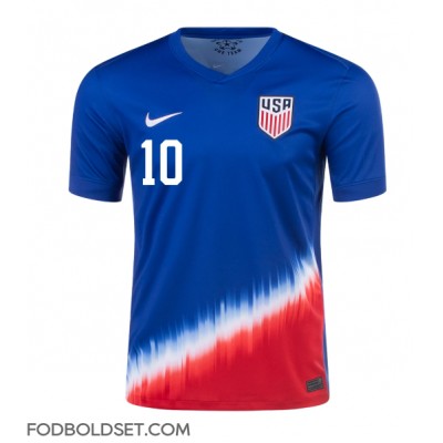Forenede Stater Christian Pulisic #10 Udebanetrøje Copa America 2024 Kortærmet Forenede Stater Christian Pulisic #10 Udebanetrøje Copa America 2024 Kortærmet